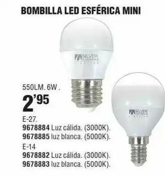 Optimus Bombilla Led Esférica Mini Silver oferta