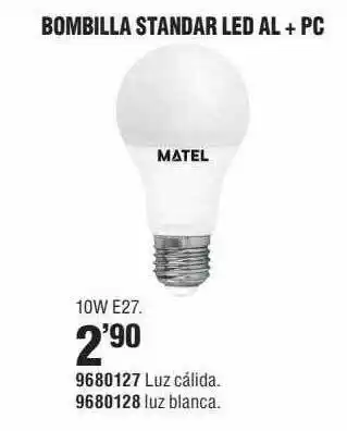 Optimus Bombilla Standar Led Al + Pc Matel oferta