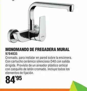Optimus Monomando De Fregadera Mural 9704035 oferta