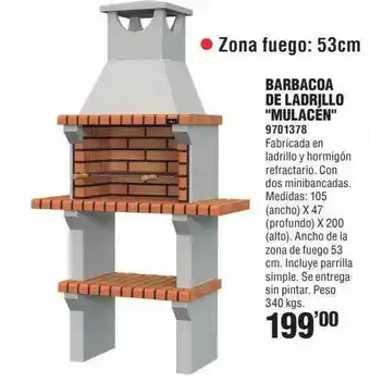 Optimus Barbacoa De Ladrillo Mulacén oferta
