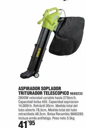 Optimus Aspirador Soplador Triturador Telescopico oferta