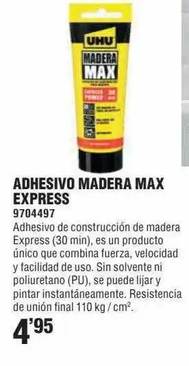 Optimus Adhesivo Madera Max Express oferta