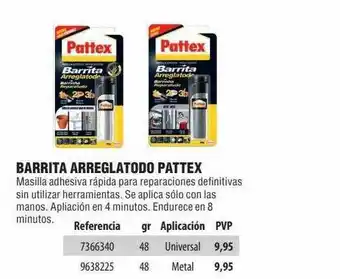 Optimus Barrita Arreglatodo Pattex oferta