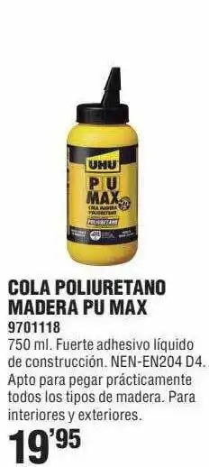 Optimus Cola Poliuretano Madera Pu Max oferta