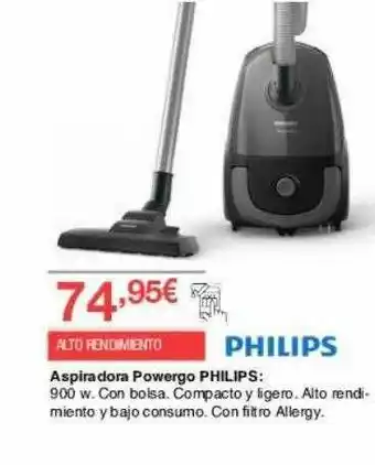 Chafiras Aspiradora Powergo Philips oferta