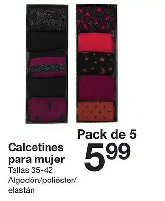 Zeeman Calcetines Para Mujer Pack de 5 oferta