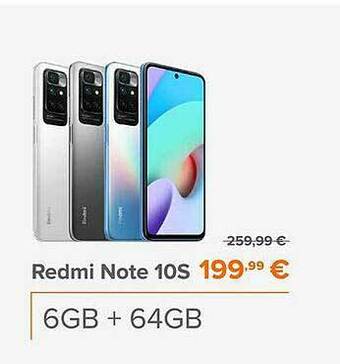 Xiaomi Redmi Note 10s 6gb + 64gb oferta