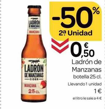 Supermercados El Jamón Ladrón De Manzanas botella 25cl oferta