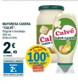 E.Leclerc CALVÉ Mayonesa casera oferta