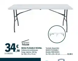 E.Leclerc Mesa plegable resina oferta