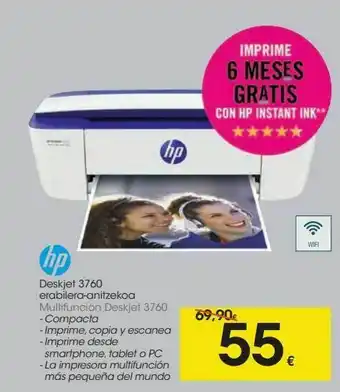 Eroski Multifunción deskjet 3760 oferta