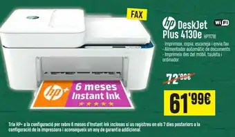 PCBox Impresora hp deskjet plus 4130e oferta
