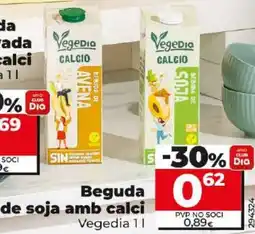 Dia Beguda de soja amb calci oferta