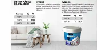 Optimus Pintura Plástica Kolorea Decor 1 kg oferta