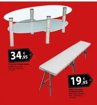 Fes Més Taula De Centre Senna Banc Plegable De Resina Acer oferta