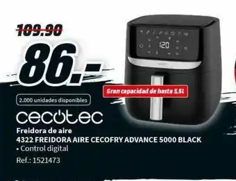 MediaMarkt Freidora De Aire 4322 Freidora Aire Cecofry Advance 5000 Black oferta