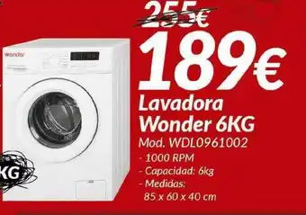 Embargos a lo bestia Lavadora Wonder 6kg oferta