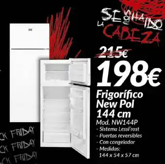 Frigorifico New Pol 144 Cm