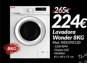 Embargos a lo bestia Lavadora Wonder 8kg oferta