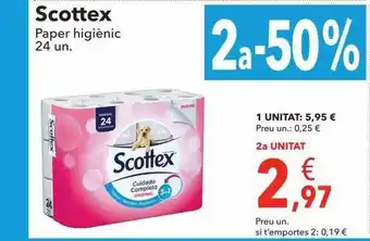 Clarel 2a-50% Scottex Paper Higiènic oferta