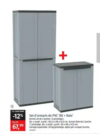 Bauhaus Set D'armaris De Pvc 'alt + Baix' oferta