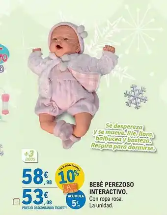 E.Leclerc Bebé Perezoso Interactivo oferta