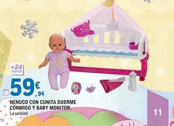 E.Leclerc Nenuco Con Cunita Duerme Conmigo Y Baby Monitor oferta