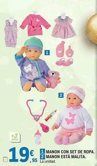 E.Leclerc Manon Con Set De Ropa Manon Está Malita oferta