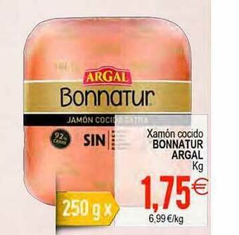 Plenus Supermercados Xamón Cocido Bonnatur Argal oferta