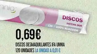 Claudio Discos Desmaquillantes Ifa Unnia 120 Unidades oferta