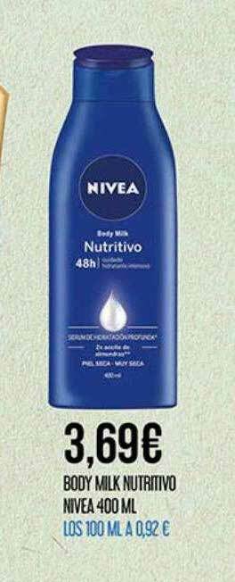 Claudio Body Milk Nutritivo Nivea oferta