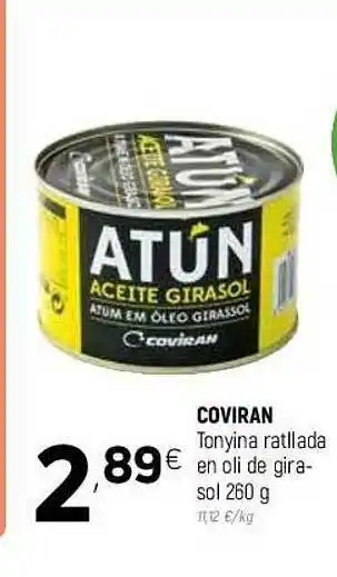 Coviran Coviran Tonyina Ratllada En Oli De Girasol 260g oferta