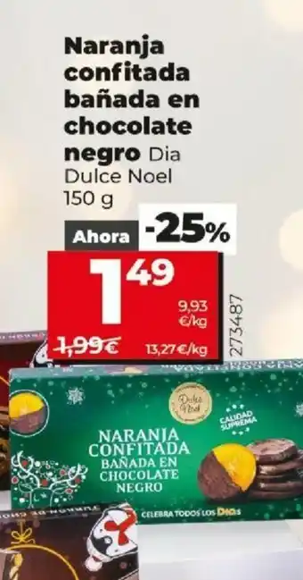 Dia Naranja confitada bañada en chocolate negro 150g oferta
