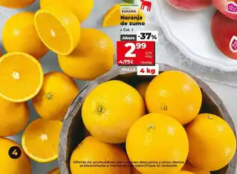 Dia Naranja de zumo 4kg oferta