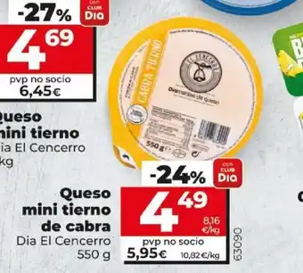 Dia Queso mini tierno de cabra 550g oferta