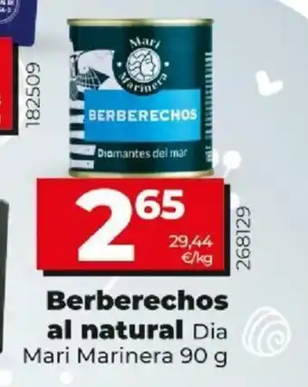 Dia Berberechos al natural 90g oferta