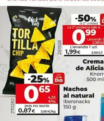 Dia Nachos al natural 150g oferta