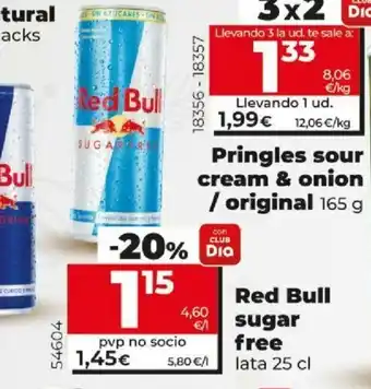 Dia Red Bull sugar free 25cl oferta