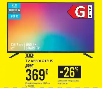 Carrefour TD TV K55DLG12US oferta