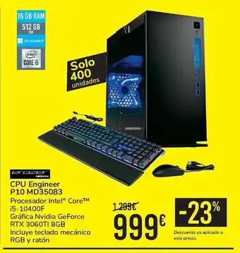 Carrefour Eraser CPU Engineer P10 MD35083 oferta