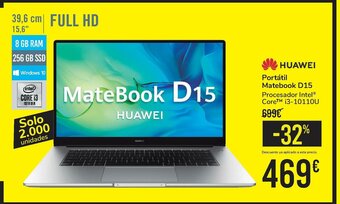 Carrefour Huawei Portátil Matebook D15 oferta