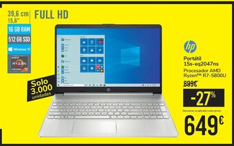 Carrefour HP Portátil 15s-eq2047ns oferta