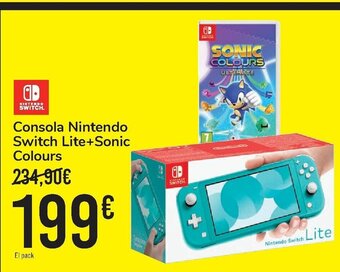 Carrefour Consola Nintendo Switch Lite + Sonic Colours oferta