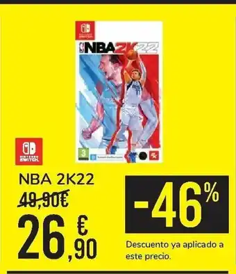 Carrefour Nintendo Switch NBA 2K22 oferta