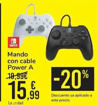 Carrefour Nintendo Switch Mando con cable Power A oferta