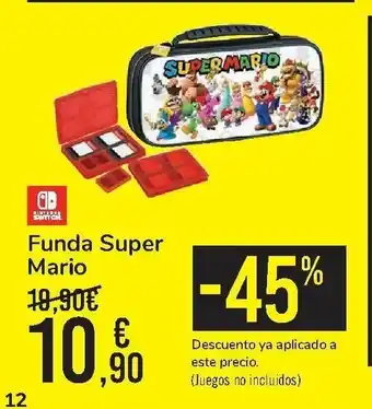 Carrefour Nintendo Switch Funda Super Mario oferta