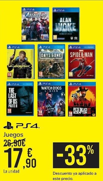 Carrefour PS4 Juegos oferta