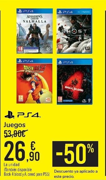 Carrefour PS4 Juegos oferta