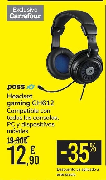 Carrefour Poss Headset gaming GH612 oferta