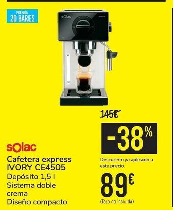 Carrefour Solac Cafetera express IVORY CE4505 oferta